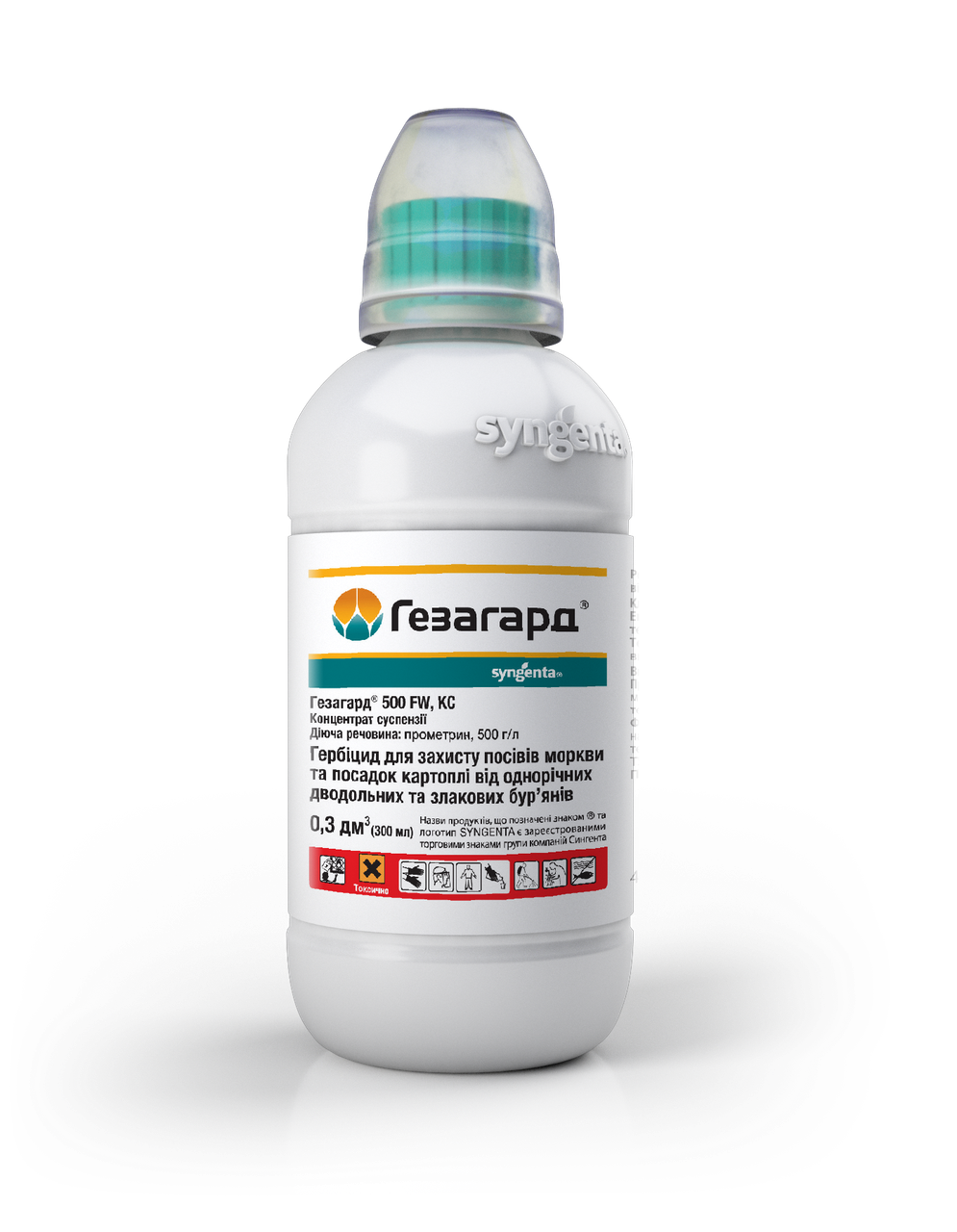 Захист до сходів від дводольних бур’янів — Гезагард 300 мл Сингента 500 FW; морква/коріандр/горох, рівні рядки, Офіційно, фото 1