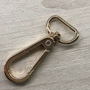 Карабін для сумки 20 мм, золото - 5,5 см