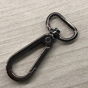 Карабін для сумки 20 мм, темний нікель - 5,5 см