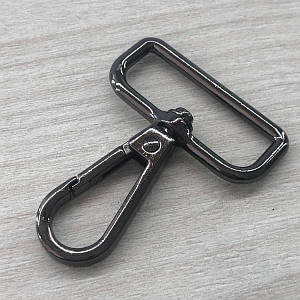 Карабін для сумки 32 мм, темний нікель - 5 см