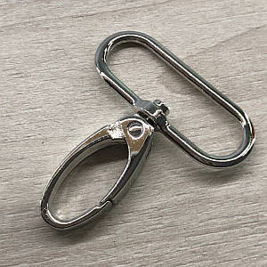 Карабін для сумки 38 мм, нікель - 4,5 см