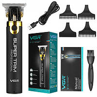 Профессиональная беспроводная машинка для стрижки волос VGR V-082 машинка для волос бороды GRI