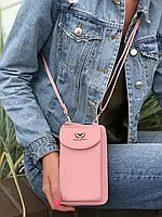 Женский кошелек-сумка Wallerry ZL8591 Розовый GRI