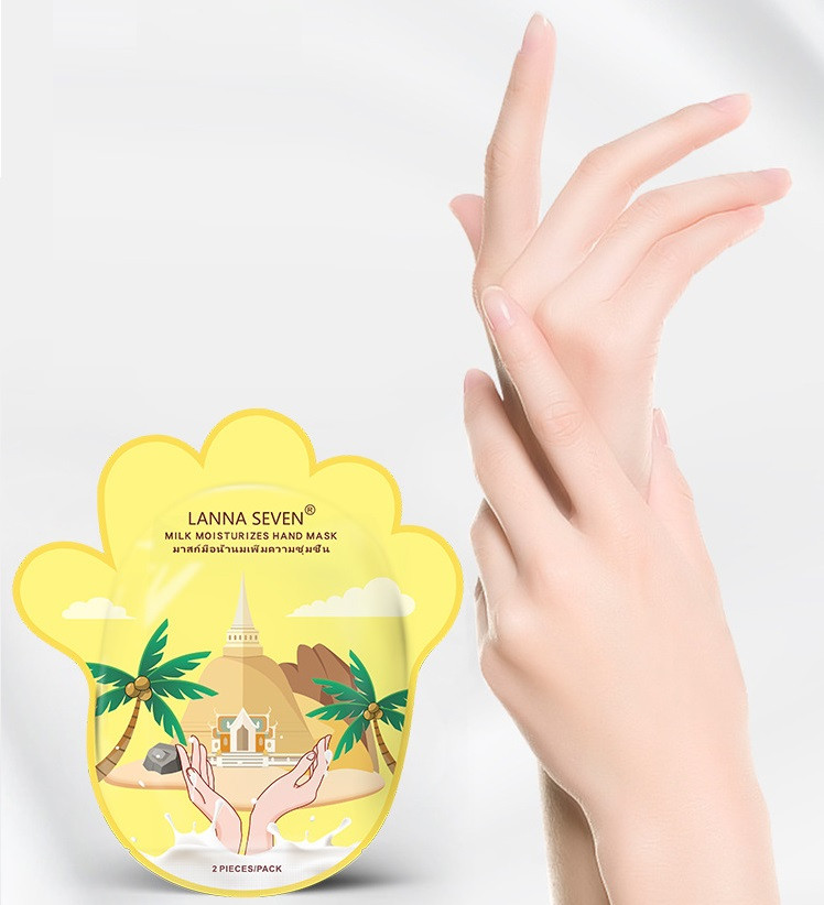 Тайська молочна зволожувальна маска для рук Lanna Seven Milk Moisture Hand Mask 2 шт./пач./пач.