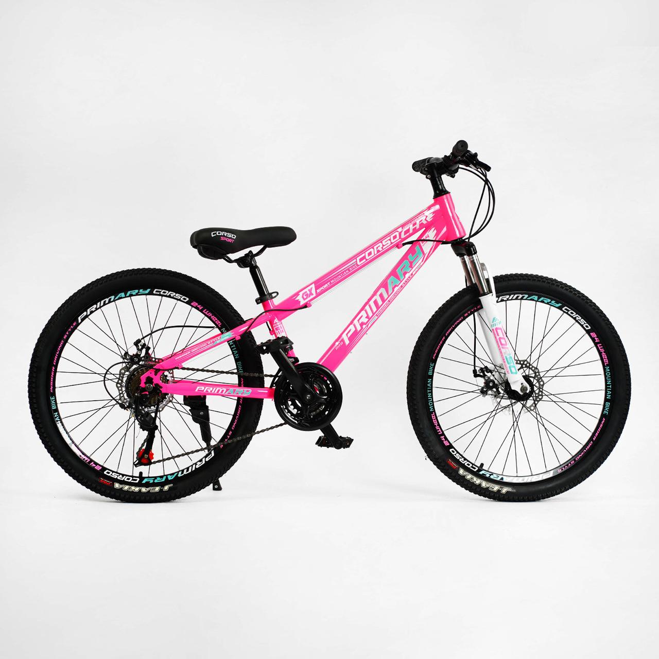 Спортивный горный велосипед MTB Corso Primary PR-24110 колеса 24 дюйма ...