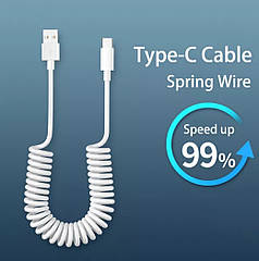 65Вт товстий кабель 5 А USB-Type C довжина 1,5 м білий