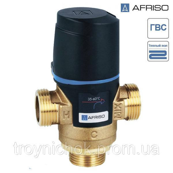 Триходовий термостатичний клапан AFRISO ATM 343 G 3/4" / DN 15 / 35-60 °C / Kvs 1.6