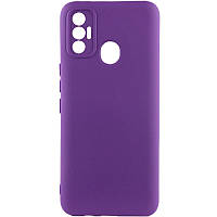 Уцінка Чохол Silicone Cover Lakshmi Full Camera (A) для TECNO Spark 7 Дефект упаковки / Чорний / Black Дефект упаковки / Фіолетовий / Purple