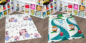 Дитячий килимок складний розвиваючий термоковрик двосторонній ігровий 180*120см *8 мм Кошинята+Цуценята 275