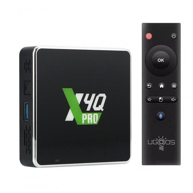 Смарт приставка Ugoos X4Q PRO 4/32 + аеропульт, Amlogic S905X4, Android 11 (1 рік гарантії)