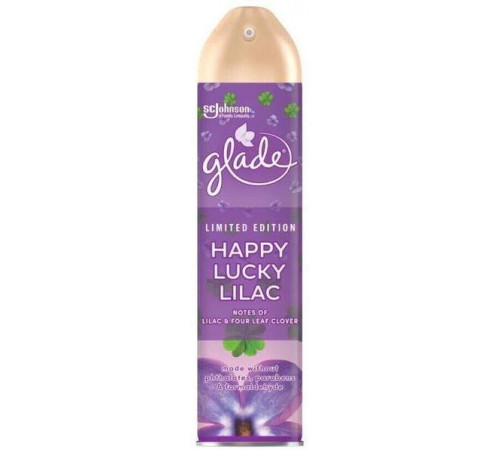 Освіжувач повітря-аерозоль "Glade" 300мл Happy Lucky Lilac