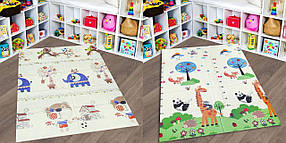 Дитячий килимок складний розвиваючий термоковрик двосторонній ігровий 180*120см *8 мм Зростомір 280