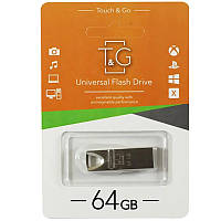 Флеш-драйв 3.0 USB Flash Drive T&G 117 Metal Series 64GB Чорний Серебряный