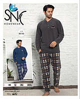 Пижама мужская качественная флисовая сірa M SNC