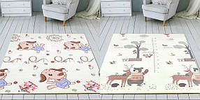 Дитячий килимок складний розвиваючий термоковрик двосторонній ігровий 180*120см *8 мм Зростомір+Цуценя 282