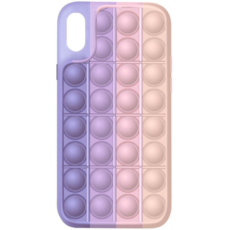 Cиликоновый 3D чохол-антистресс Pop it для Apple iPhone X / XS (5.8") 2 - фото 1 - id-p1764406547