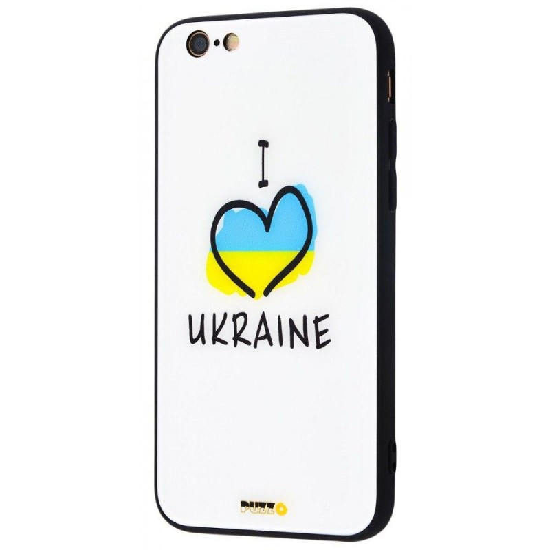 TPU+Glass чохол Mad series для Apple iPhone 6/6s (4.7") I love Ukraine - фото 1 - id-p1764415506