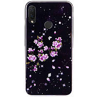 TPU+Glass чохол Fantasy з глянцевими торцями для Huawei P Smart+ (nova 3i) Цвітіння