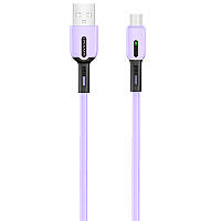 Дата кабель Usams US-SJ432 U51 Silicone USB to Micro USB (1m) Фіолетовий