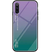 TPU+Glass чохол Gradient HELLO для Xiaomi Mi 9 SE Фиолетовый