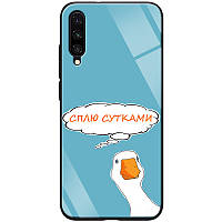 TPU+Glass чохол ForFun для Xiaomi Mi A3 (CC9e) Сплю цілодобово / Блакитний