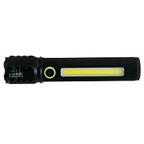 Яскравий ручний акумуляторний ліхтар BL-C71-P50+COB (3 режими), Світлодіодний ліхтарик із зарядкою від USB, фото 5
