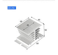 Радиатор для твердотельных реле SSR, алюминиевый 79*49*47мм