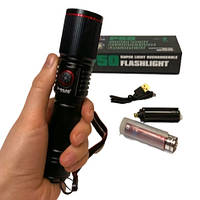 Яркий ручной аккумуляторный фонарь BL-S009-P50 (3 режима) | Светодиодный фонарик с зарядкой от USB
