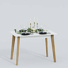 Обідній стіл КС-Класик Білий Комбіновані матеріали 750х1100х700 мм