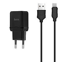 МЗП Hoco C22A USB Charger 2.4A (+ кабель Lightning) Белый