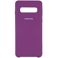 Чохол Silicone Cover (AA) для Samsung Galaxy S10 Фіолетовий / Grape