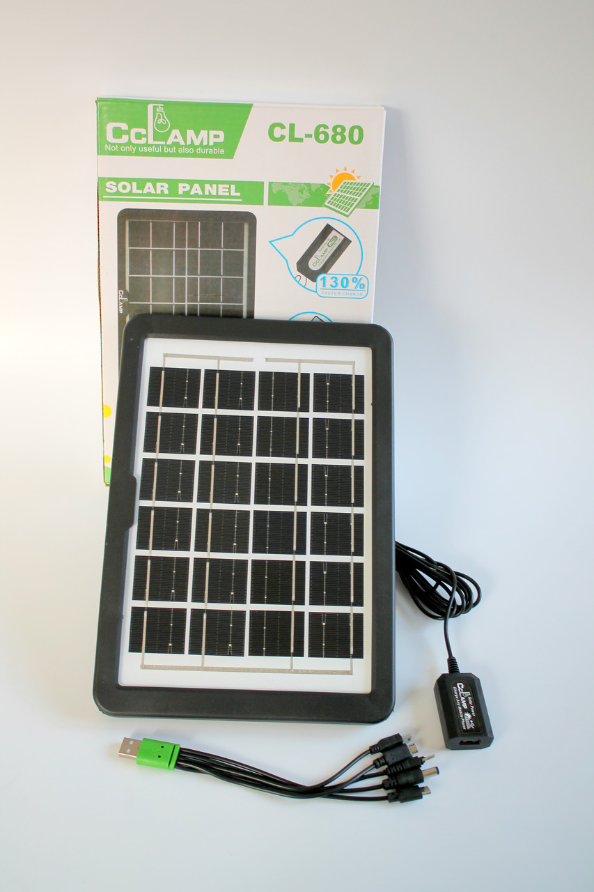Портативна сонячна панель SOLAR PANEL CL-680 для заряджання смартфона, фото 1