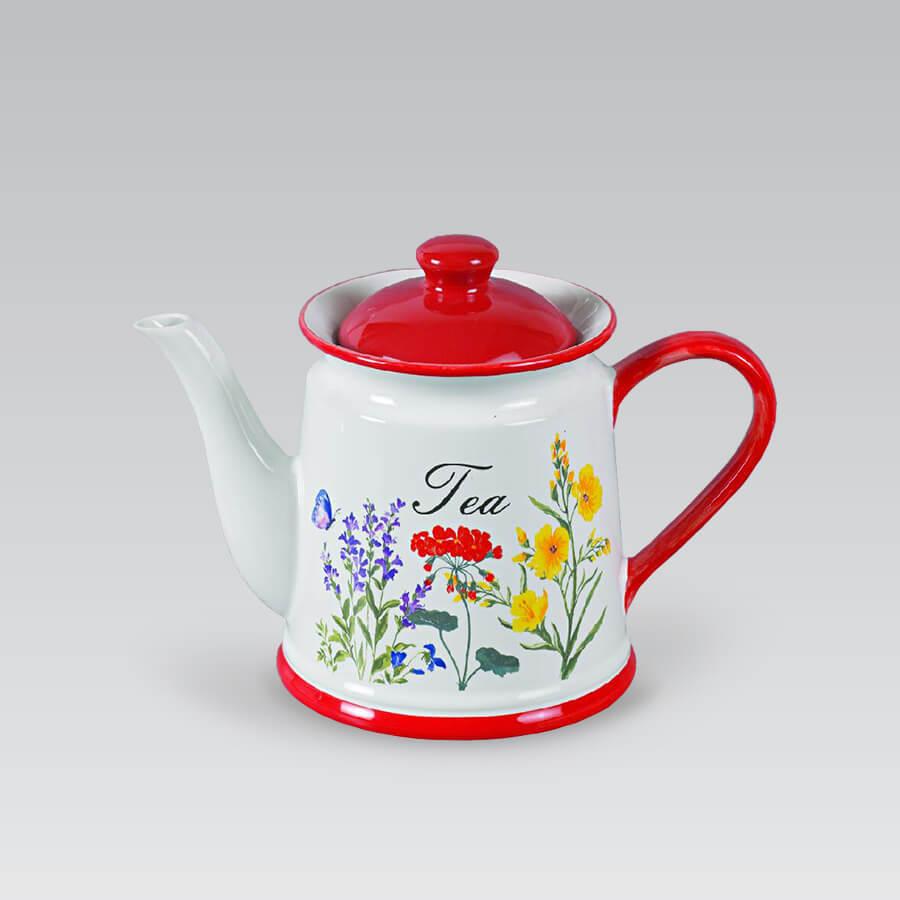 Чайник заварювальний (заварник) керамічний для чаю Maestro (Маестро) Flora 800 мл (MR-20008-08), фото 1