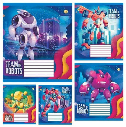 Зошит 12 аркушів лінія "Тетрада" / Робот, фото 1