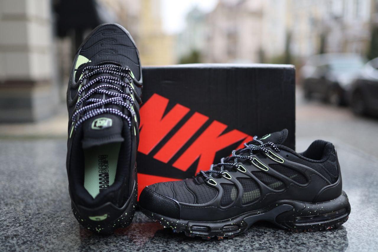 Чоловічі кросівки Nike Air Max TN Terrascape Plus Black Green (Черні с зеленим) Обувь Найк Аир Макс Плюс Деми