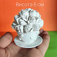 3Д Гіпсова фігурка чашка з тюльпанами