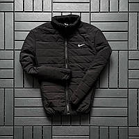 Куртка мужская Nike весенняя осенняя до 0* черная | Ветровка утепленная демисезонная весна осень Пуховик Найк