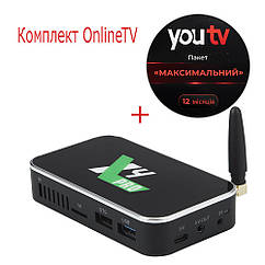 Youtv на 12 місяців для 5 пристроїв + смарт тв приставка Ugoos X4 Pro 4/32