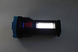 Ліхтар ручний потужний світлодіодний фонарик з акумулятором, зарядка від USB, фото 5