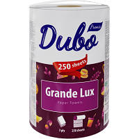Бумажные полотенца Диво Premio Grande Lux 3 слоя 250 отрывов 1 рулон (4820003837597) - Вища Якість та