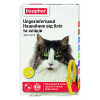 Ошейник для животных Beaphar от блох и клещей для кошек 35 см желтый (8711231132539)