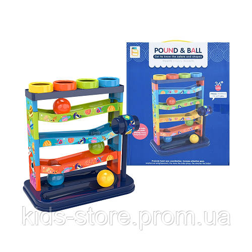 Купить Игра-стукалка: трек для мячиков Car Ramp лабиринт, молоток и 4 ...