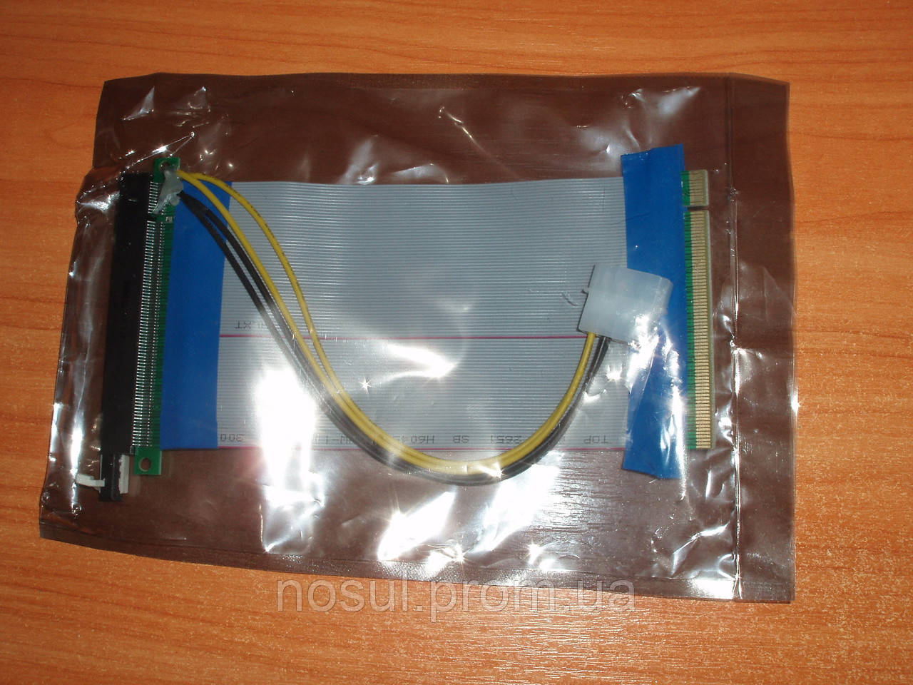 Райзер PCI-E 16x-16х (гибкий шлейф) с питанием Molex 16х-х16 flex майнинг биткоин bitcoin maining - фото 1 - id-p295127697