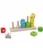 Дерев'яна навчальна розвиваюча іграшка сортер тварини, кольори, форми та цифри Playtive, фото 3