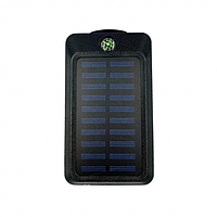 Power Bank 18000 mAh із сонячною панеллю та LED лампою  ⁇  Повербанк з ліхтариком і сонячною батареєю + компас