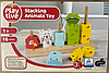 Дерев'яна навчальна розвиваюча іграшка сортер тварини, кольори, форми та цифри Playtive, фото 4
