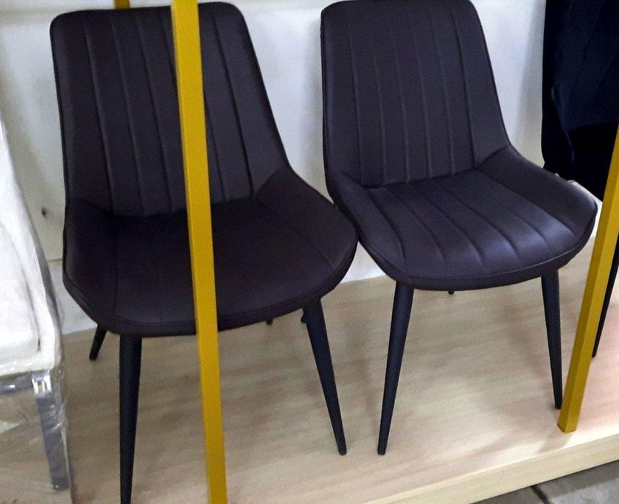 Кресло кухонное экокожа черного цвета на металлических ножках Динго Accord - фото 1 - id-p1419532048