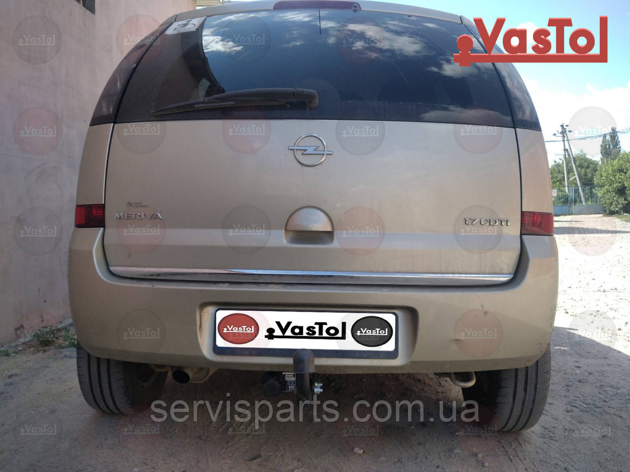 Съемный фаркоп на Opel Meriva A 2003-2010 (Опель Мерива А) - фото 1 - id-p1764464505