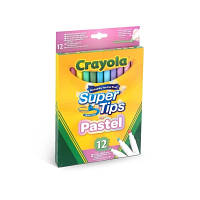 Фломастеры Crayola Supertips (washable) пастельные цвета, 12 шт (58-7515) - Вища Якість та Гарантія!