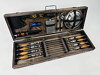 Подарунковий набір шампурів у дерев'яному кейсі ПІКНІК HAPPY DAYS, фото 5